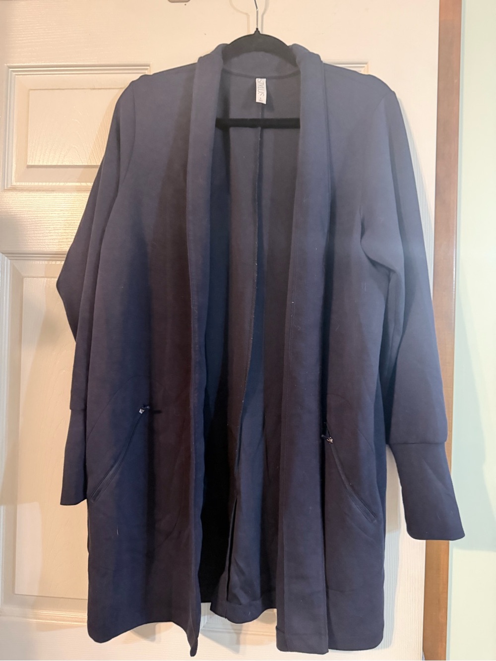 STYLUS Navy Open-Front Trench Coatigan